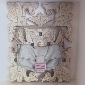 Fendi Baguette Logo Buckle Baby Blue-Pink Bag